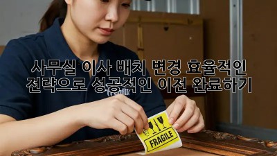 사무실 이사 배치 변경: 효율적인 전략으로 성공적인 이전 완료하기